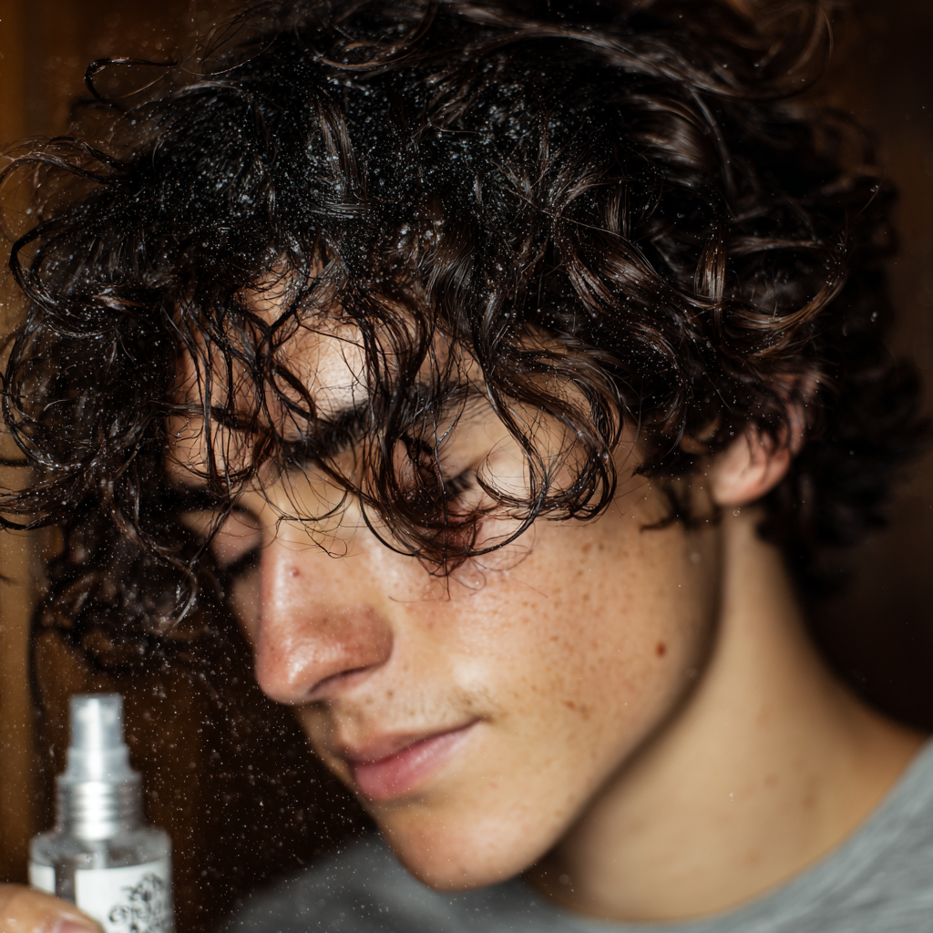 “Goat Milk Leave-In Detangler Spray for Hair, a lightweight conditioning mist that smooths tangles, hydrates, and adds shine with natural goat milk.”